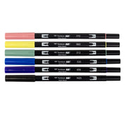 Dual Brush Pen Art Markers by Tombow – 1 Count (Pack of 7), Multicolor, Model 72563