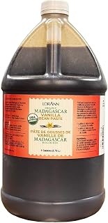 LorAnn Oils Organic Madagascar Vanilla Bean Paste, 1 Gallon, Rich Vanilla Paste with Visible Seeds, Premium Baking and Pastry Ingredient, Kosher