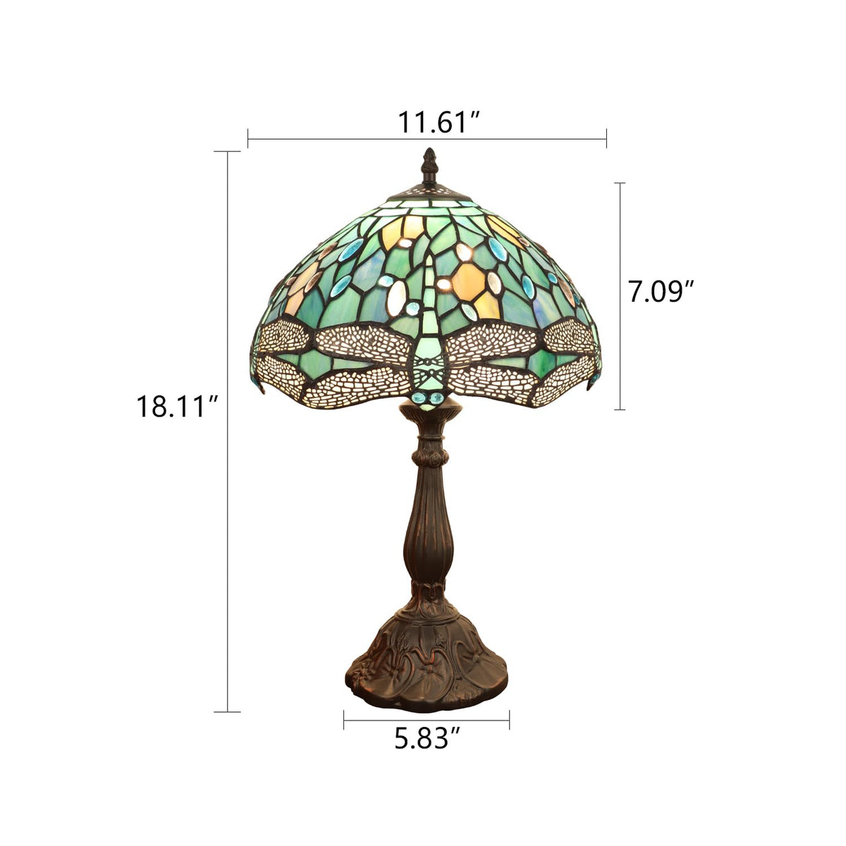 CH3T524GD12-TL1 Table Lamp by Chloe Lighting – exact color of each glass piece may vary due to each piece being hand-crafted