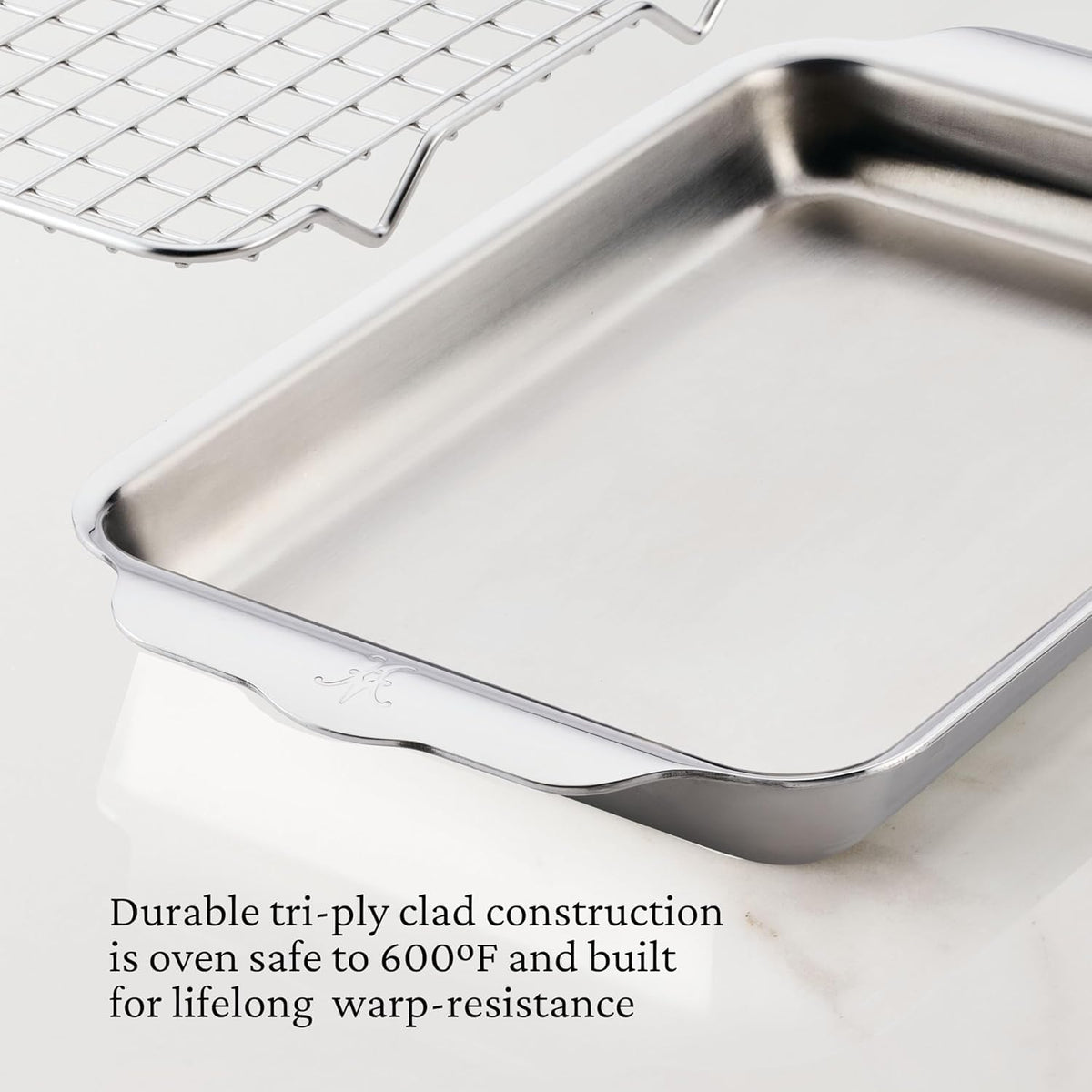 OvenBond Provisions Mini Eighth Sheet Pan & Rack Set by Hestan – Mini-Eighth – 6x9 inch, Stainless Steel, Multicolor, Model 54317