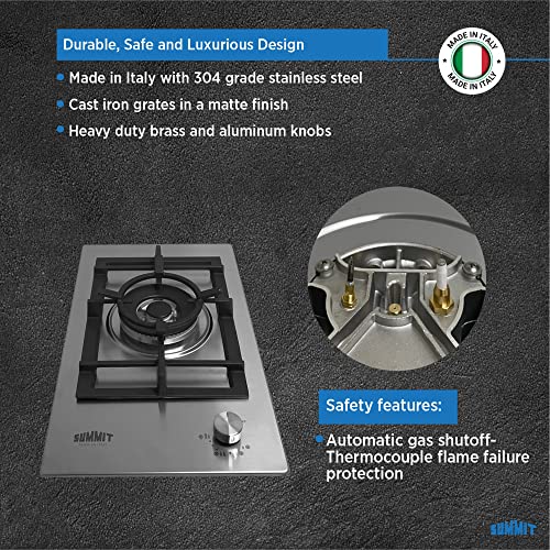 Summit Appliance Natural Gas / 12 Inch / 1 Cooktops