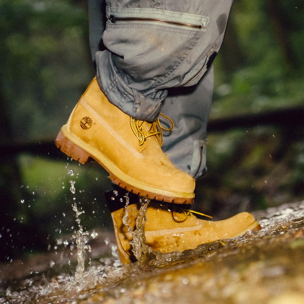 Men's Premium 6 Inch Waterproof Boot by Timberland – 10, Leather, Dark Wheat Nubuck