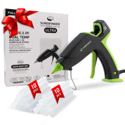 Hot Glue Gun and Glue Sticks by Surebonder – Black and Green, Model DT-3100FAMZS