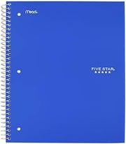 Five Star Wirebound Notebook, 1-Subject, 100-Count, Wide Rule, Royal Blue (72023)