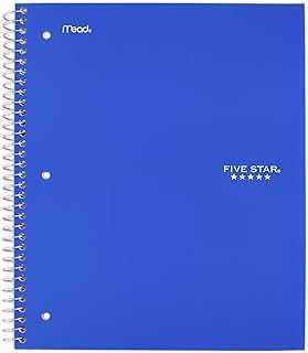 Five Star Wirebound Notebook, 1-Subject, 100-Count, Wide Rule, Royal Blue (72023)