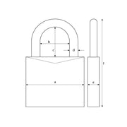 54TI/30 30mm Carded Titalium Padlock by ABUS – Aluminum, Silver, Pack of 6, Model ABU54TI30C