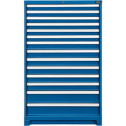 14 Drawer Modular Cabinet by Global Industrial – 24"L x 36"W x 57"H, Alloy Steel, Blue, Model 298451BL