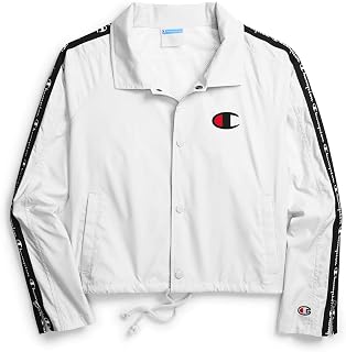 Champion Women's Zipper Tape Cropped Coaches Jacket