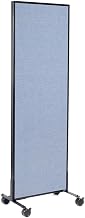 24-1/4"W x 75" H Mobile Office Partition Panel by Global Industrial – Alloy Steel, Blue, Model 694954MBL