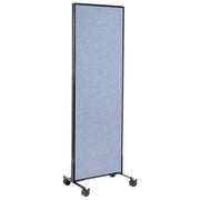24-1/4"W x 75" H Mobile Office Partition Panel by Global Industrial – Alloy Steel, Blue, Model 694954MBL