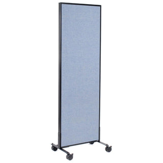 24-1/4"W x 75" H Mobile Office Partition Panel by Global Industrial – Alloy Steel, Blue, Model 694954MBL