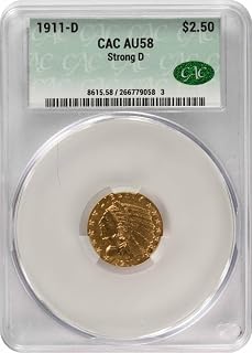 1911 D Indian Strong D Indian CAC AU58