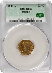1911 D Indian Strong D Indian CAC AU by Generic – Gold
