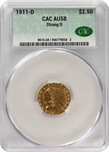 1911 D Indian Strong D Indian CAC AU by Generic – Gold