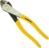 Southwire 8-Inch Diagonal Cutting Pliers - Angled Head for Precision Wire Cuts - High-Leverage Design - Forged Steel - Dipped Grip - Smooth Pivot Joint
