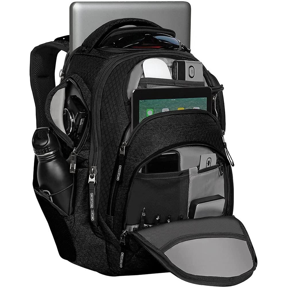 Black Rev Backpack by OGIO – One Size, Polyester, Black, Model 5918037OG