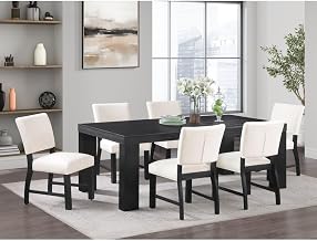Taylor Contemporary Dark Wood Dining Set