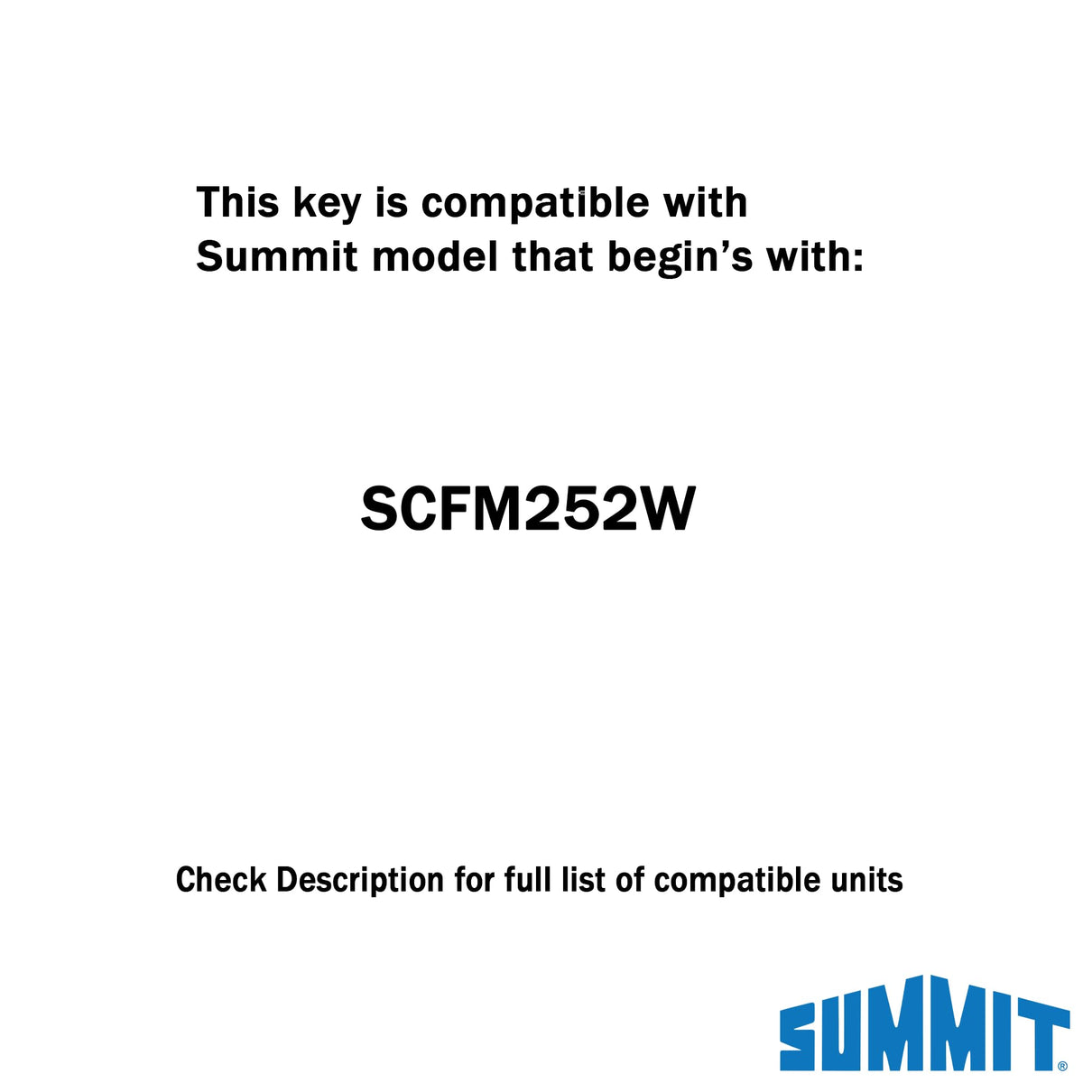 Chest Freezer Replacement Key - Unit SCFM252W by Summit Appliance – Model SCFM252W-Key Replacement 2 Keys