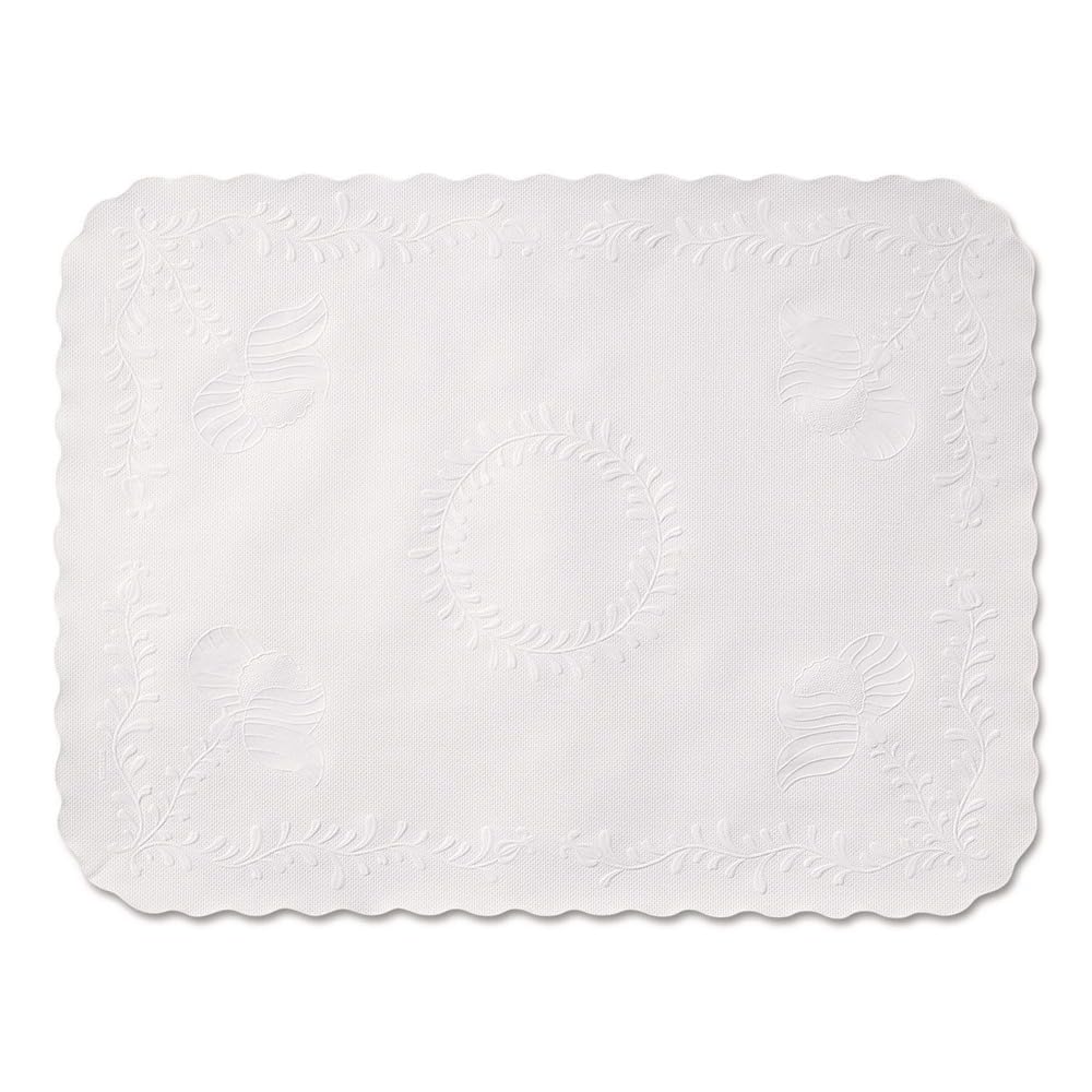 Hoffmaster Scalloped Edge Traymat 12.75" x 16.625" White, 1,000 ct