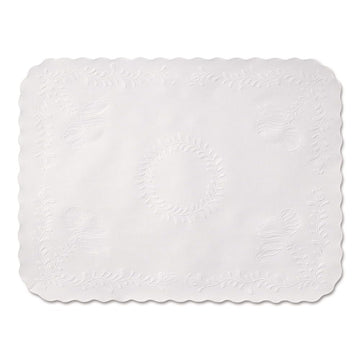 Hoffmaster Scalloped Edge Traymat 12.75" x 16.625" White, 1,000 ct