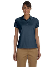 Women's Solid Performance Plus Jersey Polo New Navy M (8-10) by Chestnut Hill – Polyester, Navy