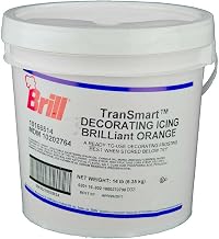 Brill Brilliant Orange Decorating Icing, 14 Pound Pail -- 1 each.