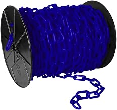 Mr. Chain Plastic Barrier Chain Reel, Blue, 125 ft Length (50126)