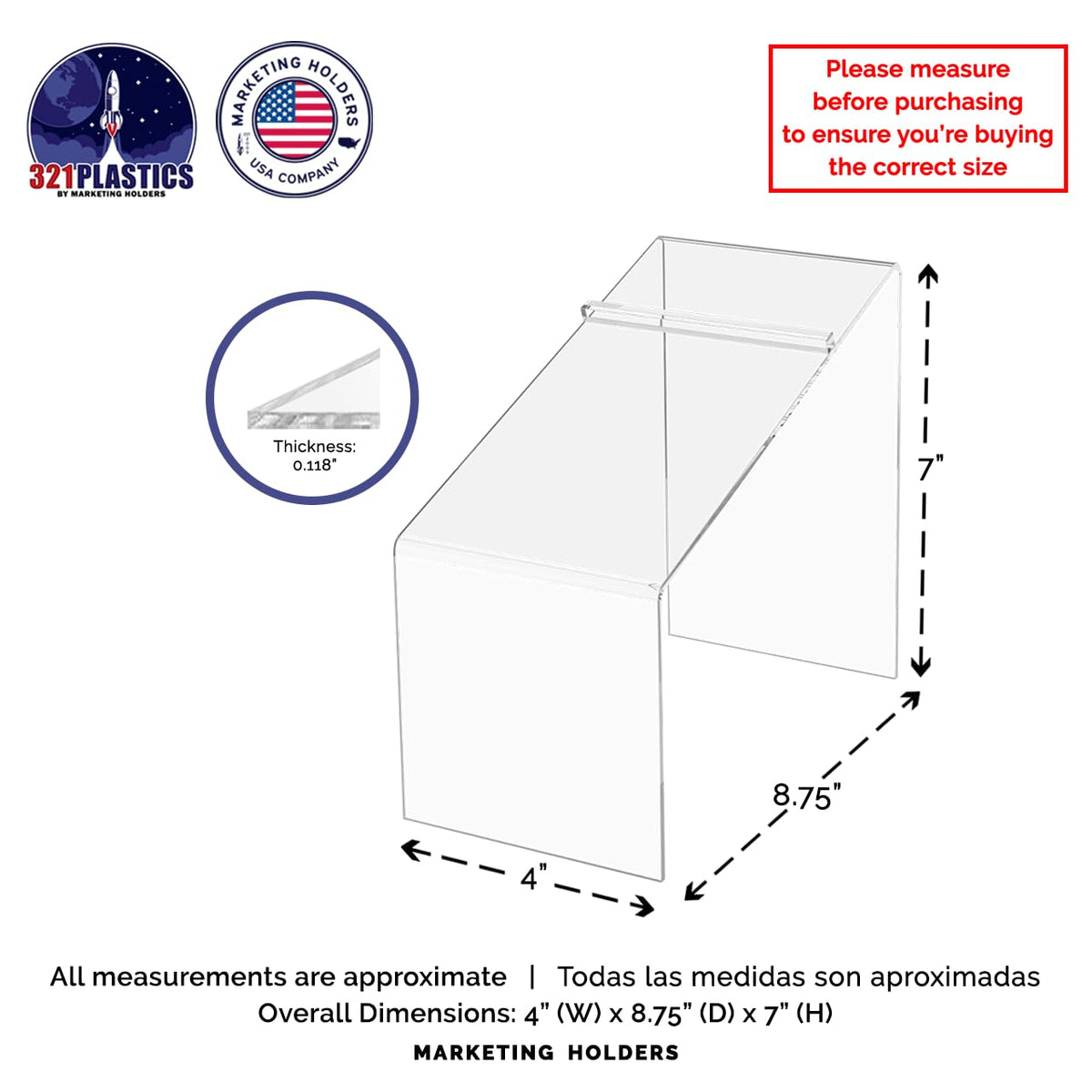 Retail Resource 12 / 7"H / Clear Categories