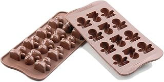 Silikomart Silicone Easy Chocolate Mold, Assorted, Moodies