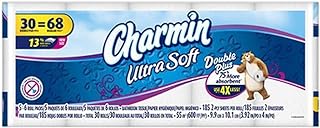 Charmin Ultra Soft Bathroom Tissue 30 Double Plus Rolls (Equals 68 Regular Rolls)