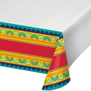 Creative Converting 362832 Tablecover, 54" x 102", Multicolor
