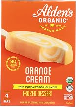 Aldens Organic New School Orange Cream Ice Cream Bars, 3 Fluid Ounce - 4 count per pack - 12 packs per case.