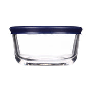 Hocking 1-Cup Kitchen Storage with Lid by Anchor – 5.25 inches (H) x 3.5 inches (W), 1.0 cups, Glass, Blue, Model ACH.GW85905