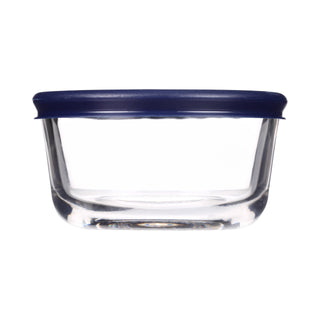 Hocking 1-Cup Kitchen Storage with Lid by Anchor – 5.25 inches (H) x 3.5 inches (W), 1.0 cups, Glass, Blue, Model ACH.GW85905