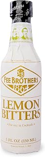 Fee Brothers Lemon Cocktail Bitters, 5 fl oz (150ml) | Aromatic Cocktail Mixer & Concentrated Flavoring, Gluten Free, Vegan-Friendly