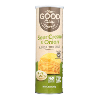 Potato Chips, Srcrm/Onion, Pack of 8, Size 5.6 OZ, (Gluten Free) by The Good Crisp Company – 0.7 Ounce (Pack of 8), Pack of 8, Model 851562007057