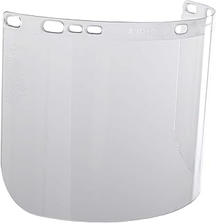 Faceshield Window for Jackson Safety Headgear, 8" x 15.5" x 0.06", Polycarbonate, Unbound, Clear (Case of 12), 29087