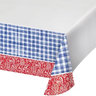 Creative Converting 369920 Tablecover, 54" x 102", Multicolor