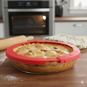 BakeBarn Pie Crust Shield, Adjustable 7-11 Inch, Red 2 Pack