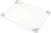 San Jamar Saf-T-Grip Plastic Cutting Board with Safety Hook, 15" x 20" x 0.5", White