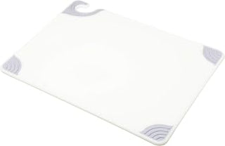 San Jamar Saf-T-Grip Plastic Cutting Board with Safety Hook, 15" x 20" x 0.5", White