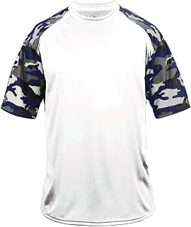 Badger Camo Sport T-Shirt 4XL White/ Navy Camo