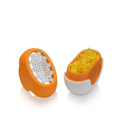 Flexi Zesti Handheld Citrus Zester (Orange) by Microplane – One Size, Stainless Steel, Orange, Model 34830E