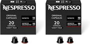 Nespresso Capsules Original, Ristretto Variety Pack, Dark Roast Espresso Coffee, 20 - Count (Pack of 2) Coffee Pods