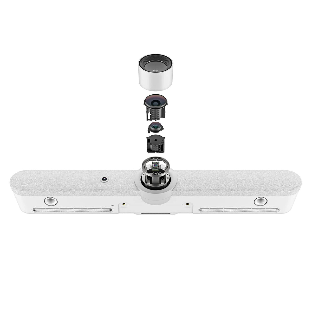 Rally Bar All-in-One Video Conferencing by Logitech – 6.5" x 35.8" x 5.1", White, Model 960-001320