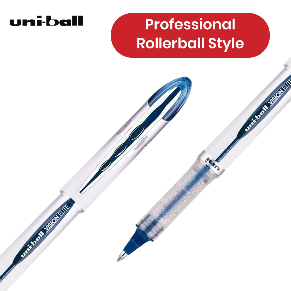 vision elite black pen by Uni-Ball – 1 Count (Pack of 1), Plastic, Black, Model 146799