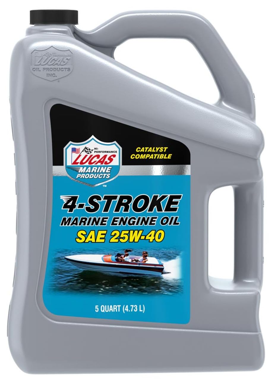 Inboard Engine Oil SAE 25W-40 (Case of 3) Lucas Oil – Pack of 3, Model LUC10814