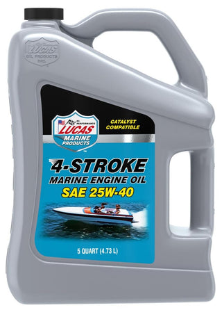 Inboard Engine Oil SAE 25W-40 (Case of 3) Lucas Oil – Pack of 3, Model LUC10814