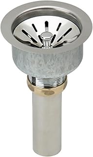 Elkay LK99 3-1/2" Deluxe Drain with Type 304 Stainless Steel Body, Strainer Basket, Rubber Seal, and Tailpiece