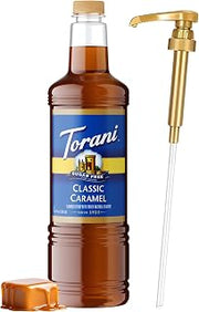 Torani Sugar Free Classic Caramel Syrup 1L Bottle – Keto, Zero Calorie